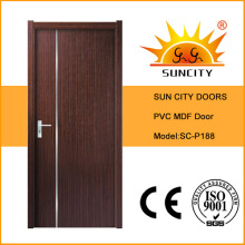 Cheapest Price Wholesale Exotic PVC Wood Doors (SC-P188)